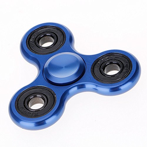 Metal Tri Fidget Hand Spinner Stress Reducer Durable EDC Kids Adults Toy Super Long Spinner Time Great For Anxiety Autism and So On QBBTR Metal Tri Fidget Hand Spinner Stress Reducer Durable EDC Kids Adults Toy Super Long Spinner Time Great For Anxiety Autism and So On QBBTR