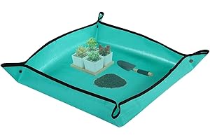 DSLIHA Large Plant Repotting Mat, Big Raised Gardening Beds, Waterproof Planting Operation Mat, Foldable Plant Change Mat, Transplanting Potting Tray for Indoor Outdoor Garden Plant Care, 100cm x 100cm