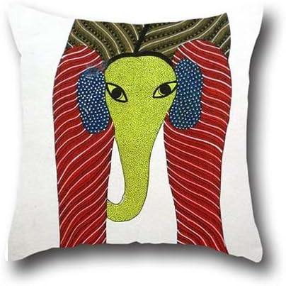 DGou Going art elephant squares Cotton Throw Pillow Case Cushion Cover Home Sofa Decorative Throw Pillow Covers /Handmade Pillow Shams 20*20