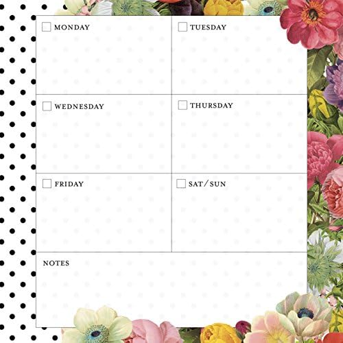 Mudlark Weekly Planner Desk/Kitchen Calender Pad, Lucie