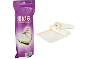 LONGZHOU Sacchetti per Lettiera per Gatti, 2 Confezioni Fodere con Cordino - Forniture per Animali Domestici (L)