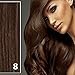 Athenia® 22'' inch Clip in Deluxe Futura Bodywave Hair Extensions - Wavy Curl - Six Piece Full Head set - ** 150 GRAMS of hair ** - Heat Style up to a Massive 200 Degrees - Superior Salon Quality - Natural Look & Feel - #8 Medium Brown