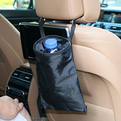 GOGOLO Twisted Hanging Trash Sundry Bag for Car and Truck Back Seat, Buckle Up Auto Waste Holder and Organizer with Opened Bottom for Home, Office Seat
