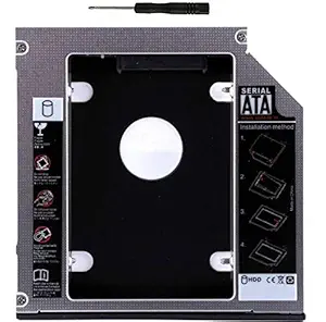 Gadget Deals Optical Bay 2nd Hard Drive Caddy, Universal for 9.5mm CD/DVD Drive Slot (for SSD and HDD)