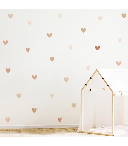 Sticker Mural HGDESIGN Fleurs Et Cœur - Déco Enfant Amovible PVC
