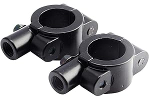 2 szt. Kierownica Motocyklowa Wspornik Lusterka, Keenso Kierownica Lusterka Mocowanie Zaciski 7/8" Uniwersalny 10 mm Uchwyt do lusterka Aluminiowy kołnierz