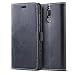 Produktbild Mulbess Huawei Mate 10 Lite Hülle Leder, Handyhülle für Huawei Mate 10 Lite Klapphülle Tasche Leder Flip, Dunkel Blau