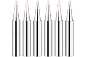 QOZJI Punta per Saldatore,6 Pezzi Punte di Saldatura Affilate di Ricambio,900M-T-B Punte Di Saldatura Per Stazione Di Saldatura,Punte Del Saldatoio,Punte di Ricambio per Saldatore a Stagno per Stazione