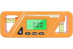 Inclinometro Digital KKnoon 0-360 ° de Nivel Digital Goniometro Digitale Magnética Medidor de Angulos de Precision con LCD Pantalla para Decoración de Interiores Fontanería Carpintería, etc