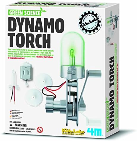 Create Your Own Clean Green Energy Dynamo Torch - Easy To Make Science Kit - New for 2015 Educational - Educational Toys &amp; Games Present Gift Idea For Treat, Reward or Pocket Money Children Kids Boys Girls