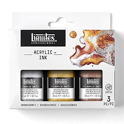 Liquitex Professional - Set Encres Acryliques Extra Fines, 3 Flacons de 30 ml, Gamme Iridescente.