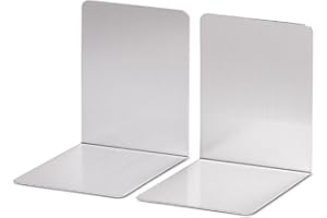 MAUL Podpórki do Książek z Aluminium, 10 X 8 X 10 Cm, Srebrne, 1 Para