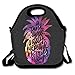 Produktbild Dozili One Ananas A Day Zitat, große und dicke Neopren-Lunch-Taschen, isolierte Lunch-Tasche, Kühltasche, warm, mit Schultergurt, für Damen, Teenager, Mädchen, Kinder, Erwachsene