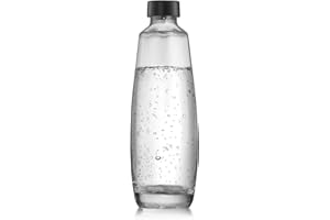 sodastream Carafe en Verre pour Machine à Eau Pétillante Duo, Transparente, Bouteille en Verre Compatible Lave-Vaisselle, 1 L