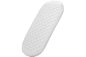 Luxe & Komfort Baby Moses Basket Mattress – Quilted Design, Hypoallergenic, Breathable [Sizes For Most Moses Baskets], Easy to Clean (77 x 38 x 4)