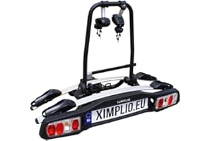 XIMPLIO Fahrradträger für 2 Räder für Anhängerkupplung AHK - abklappbar Kupplungsträger mit Schnellkupplung (für 2 Räder)