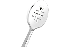 RATIFYALE Cadeau pour Tonton, Cadeau Tonton Noel, Cuillère A Cafe en Acier Inox, Cadeau Tonton Original Super Tonton Cadeau Homme Tonton Cadeau Oncle et Tante Cadeau Anniversaire Homme Cadeau Saint Valentin