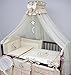 Baby Cot Bed Crown Canopy / Mosquito Net 480 cm + Floor Free Stand Holder - MOON CREAM