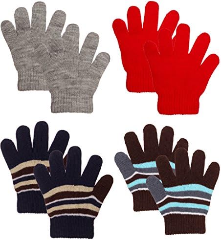 Emmalise Children Kids Winter Cold Weather Winter Knit Gloves - 3 - 8 yrs Old -  - 
