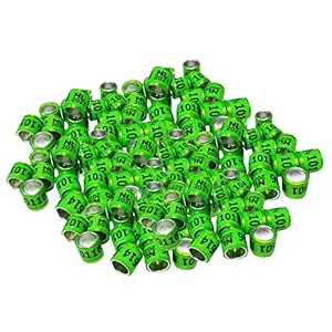 VMS INDIA100Pcs 2021 Aluminium Bird Dove Racing Pigeon Leg Rings Bands Grass Green