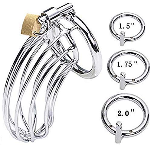 Preisvergleich Produktbild Poison Pear Männlicher Vogelkäfigschutz Edelstahl 3 Herrenringe