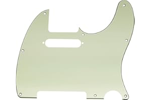 Musiclily 8 Otworów Pickguard Tele Płyta Maskownica do Gitary Fender USA/Mexican Standard Telecaster typ Nowoczesnym, 3-warstwowy Mint Green