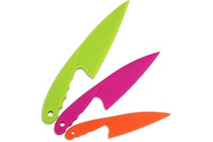 Jatidne 3pcs Kids Knives for Chopping Plastic Safety Knives for Children Kitchen Knife Set Salad Lettuce Knife Childrens Knives for Cooking