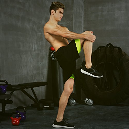 2-FITNESS Herren Laufhose kurz, 7 Zoll 2-in-1 Short, Schwarz, Gr. S bis XL - 5