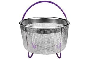 BRONG 6Qt Steamer Basket Pressure Cooker Basket Vegetable Steamer Basket Stainless Steel with Handle for Steaming Eggs Rice Meat