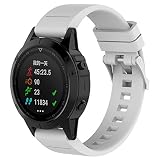 Knowin Uhrenarmband 22mm Ersatz-Silikagel-Schnellmontageschlaufe für Garmin Fenix 5 lila Watch Schnellverschluss-Silikonband Lässiger Sportmode-Riemen Reisende Müssen Mitbringen