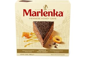 ‎MARLENKA MARLENKA® Wiener Honigtorte 800 g | Marlenka Tschechischer Honigkuchen für Desserts und Geschenksets | Leckere Kuchen/Torte/Geburtstagskuchen/Geburtstagstorte