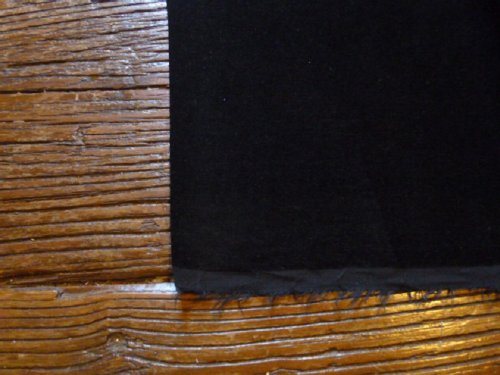 Samtstoff, Baumwolle, Meterware, Schwarz - 5