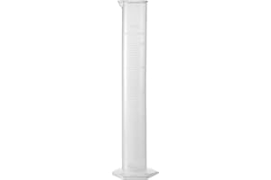 Recogwood 250ml Plastic Graduated Cylinder, Measuring Cylinder Science Test Tube, Clear Hex Base Flask for Kitchen Lab Home