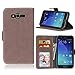Produktbild BMD-CASES Für Handy-Schutzhüllen, Für Samsung Galaxy J7 2015 J700 Fall, Retro Stil Einfarbig Premium PU Leder Brieftasche Fall Flip Folio Schutzhülle Hülle (Farbe : Braun)