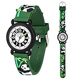 AIKURIO Kinder Uhr Analog Quarz 30M Wasserdicht mit 3D Cartoon-Muster SilikonBand AKR007