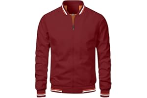 LELEW Sommer Bomberjacke Für Herren, Lange Ärmel, Dünne Baseballjacken, Leichte, Atmungsaktive Jacken, Windjacke, Lässige Sport Laufmäntel, Oberteil