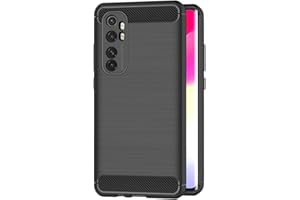 AICEK Funda Compatible Xiaomi Mi Note 10 Lite, Negro Silicona Fundas para Xiaomi Note 10 Lite Carcasa Mi Note 10 Lite Fibra de Carbono Funda Case (6,47 Pulgadas)