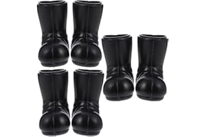 Toyvian 3 Paare Mini-Stiefel Spielzeug für Kinder kinderspielzeug Mini-Regenschuhe Mini-Weihnachtshandwerk für Puppen Schwarze Stiefel Kunsthandwerk Miniatur-Schuhverzierungen Mini-Schuhe