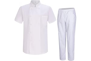 MISEMIYA - Chaqueta y Pantalon Cocinero Hombre - Chaqueta de Chef Hombre - Uniforme Hosteleria - Ref.8421-8312