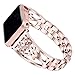 Produktbild Strap Band,Janly Geeignet für Apple Watch Series 1/2/3/4 42 / 44mm Edelstahl Armband (Roségold)