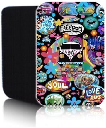 BIZEBEETAB 'RETRO CAMPERVAN' (Black) 7'' tablet Case for KOBO ARC, ARC 7, ARC HD 7 inch Tablet - Shock and Water Resistant Neoprene Pouch Cover Protector UK