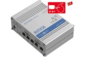 THETECHNOLOGYDOCTORS Teltonika RUTX50 5G Dual SIM Industrial M2M/IOT Router with Unlimited Max Vodafone 5G Data SIM Card Bundle