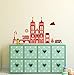 Produktbild Wandaufkleber Schlafzimmer Große Kinderzimmer Schlafzimmer Dekoration Cartoon Schloss Wandaufkleber Niedlichen Kindergarten Bau Bereich Wandbau Aufkleber