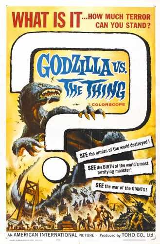 Mothra Vs Godzilla Poster 01 A3 Box Canvas Print