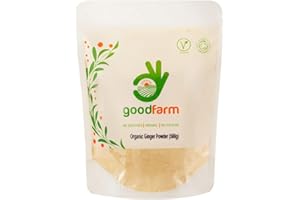 GoodFarm Bio Poudre de Gingembre 500g - Qualité supérieure, certifié biologique | Arôme et goût supérieurs | Excellent ajout aux préparations alimentaires (pâtisseries, thés, ragoûts)