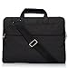 Price comparison product image 15 inch Laptop Case, elecfan Shoulder Messenger Bag Briefcase Laptop Bag 15.4 inch MacBook Air/Pro Polyester Fabric Zipper Handbag with Pockets Handle Tablet Bussiness Carrying Case Bag for All 15-15.4 inch Laptop / MacBook / Notebook / NetBook / Chromebook / Ultrabooks - Black