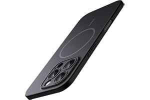 JETech Magnetiskt Tunt Skal för iPhone 16 Pro, Svart | Kompatibel med MagSafe, Med Kameralinsskydd, Ultratunn Matt Yta, Lätt Design