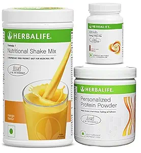 Herbalife Formula 1(Mango) with Personalized Protein Powder(200gm)+ Afresh(Cinnamon)