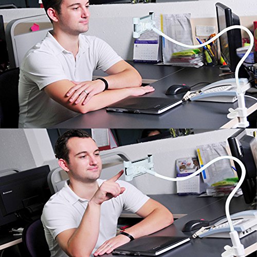 Flexibler Handy StÃ¤nder Tablet Halter, Afunta lang Arm Lazy Smartphone-Halterung, universal 360Â Rotation Klemme Schwanenhals-Halterung fÃ¼r iPad iPhone Android, Schreibtisch Bett Tisch BÃ¼ro Bad