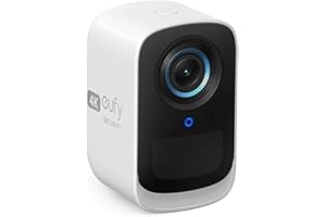 eufy Security eufyCam S300 (eufyCam 3C), zewnętrzna kamera Wi-Fi, bezprzewodowa zewnętrzna kamera Wi-Fi, rozdzielczość 4K, kolorowy widok nocny, wymaga HomeBase 3, brak kosztów miesięcznych